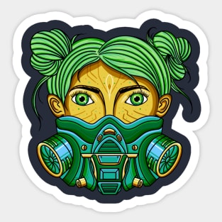 Gas mask Quarantine T-Shirt Sticker